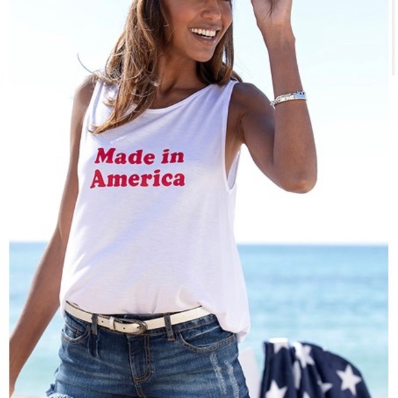 COPY - Lascana women’s frayed hem denim jean cutoff shorts American flag pocket… - Picture 3 of 5